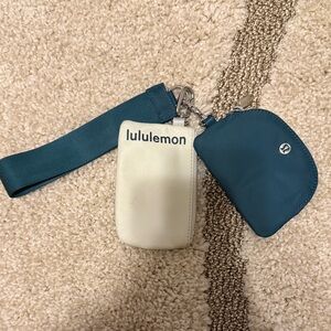 Lululemon Cream and Teal Wristlet Duo